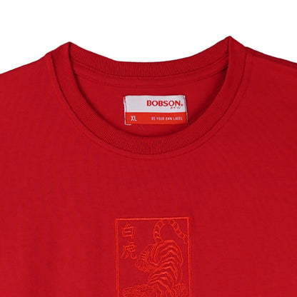 Bobson Japanese Men's Basic Tees Slim Fit 177151-U (Red)