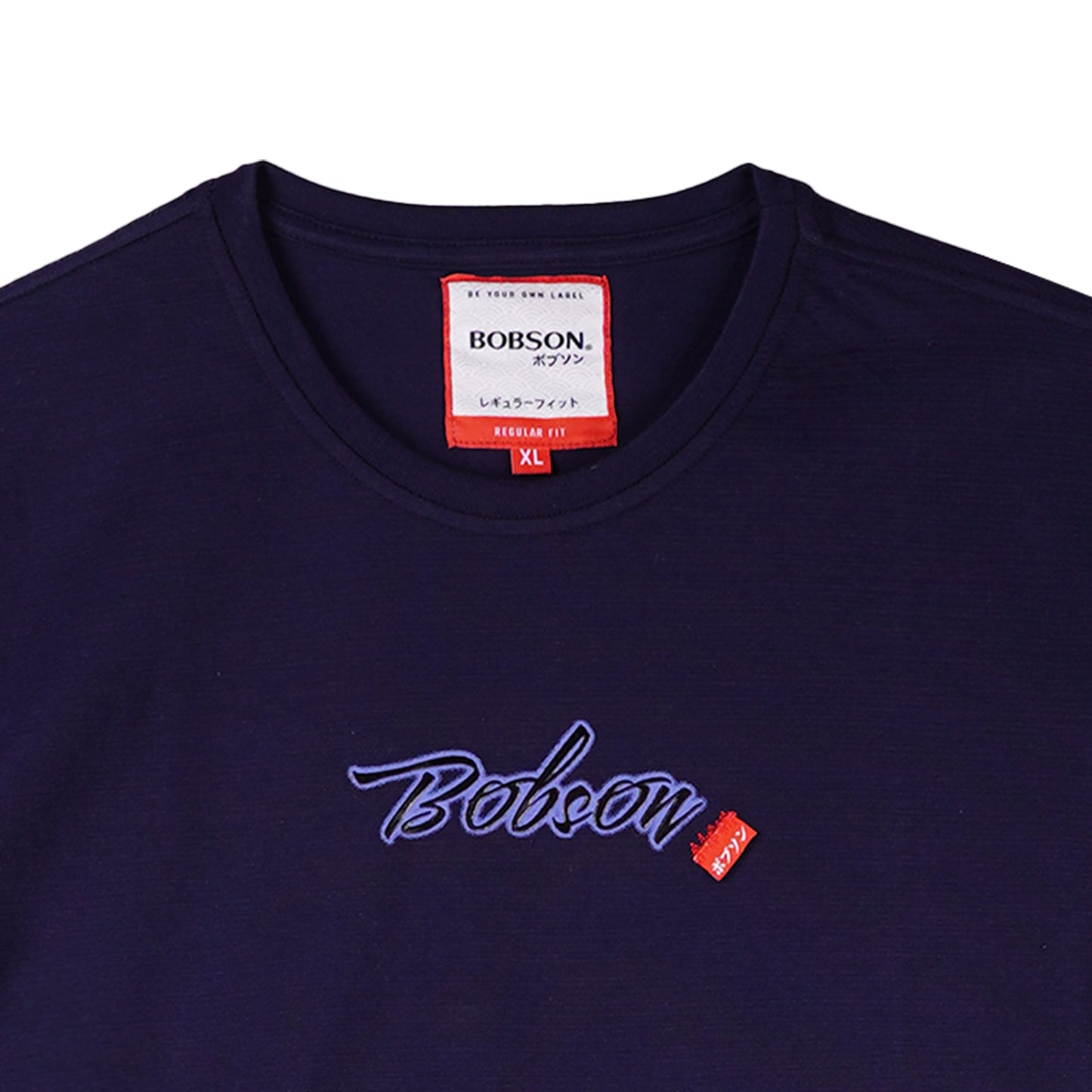 Bobson Japanese Men's Basic Tees Slim Fit 165774 (Navy)