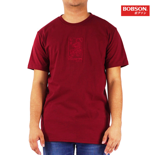 Bobson Japanese Men's Basic Tees Slim Fit 177170-U (Maroon)