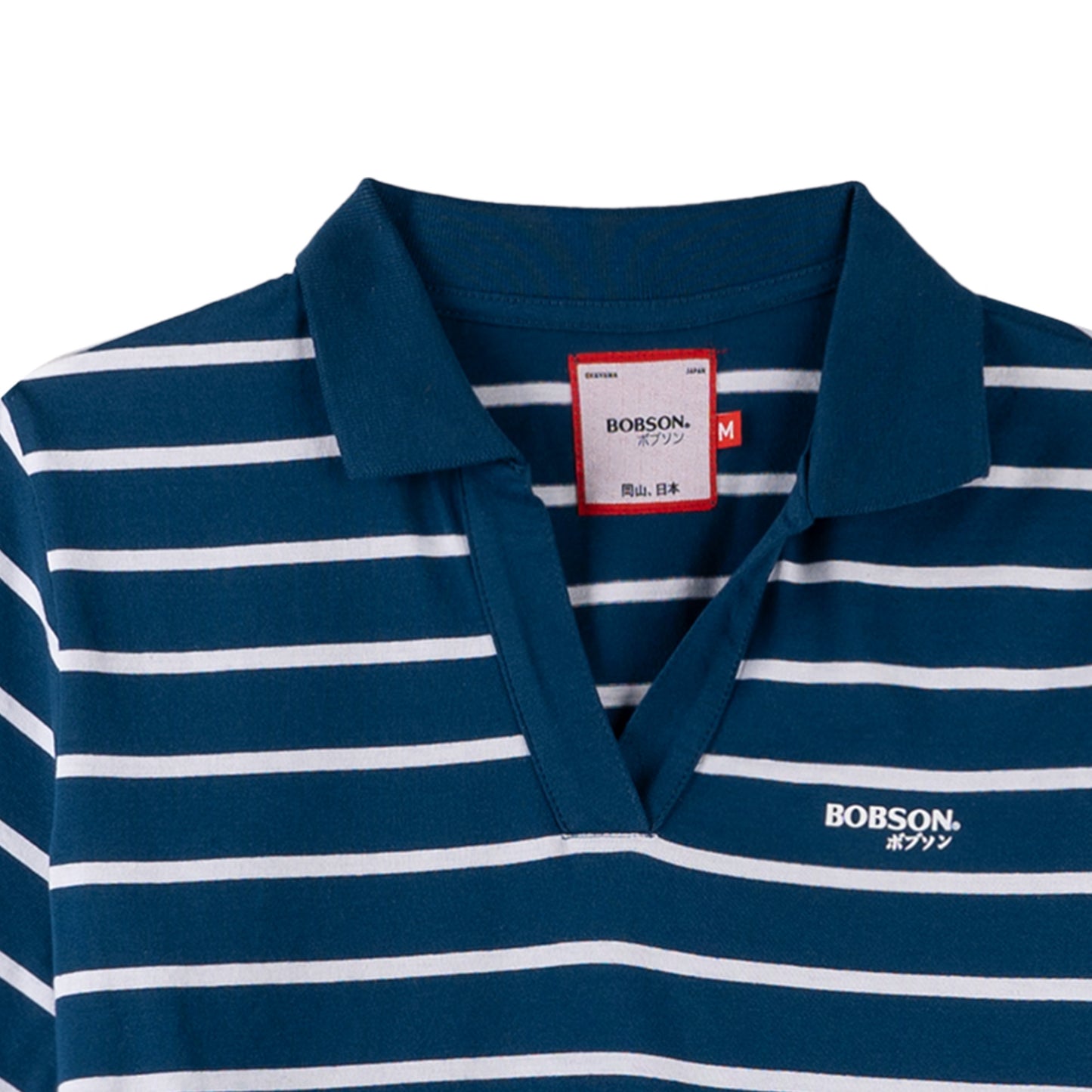 Bobson Japanese Ladies Basic Collared Shirt Relaxed Fit 157847 (Poseidon)
