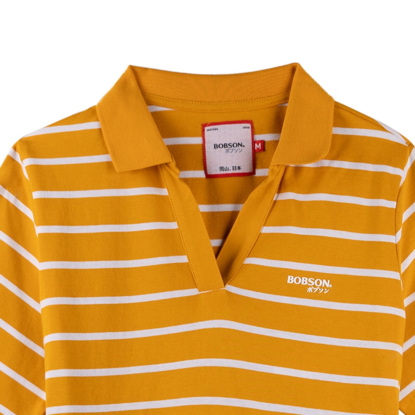 Bobson Japanese Ladies Basic Collared Shirt Relaxed Fit 157847 (Yellow Gold)