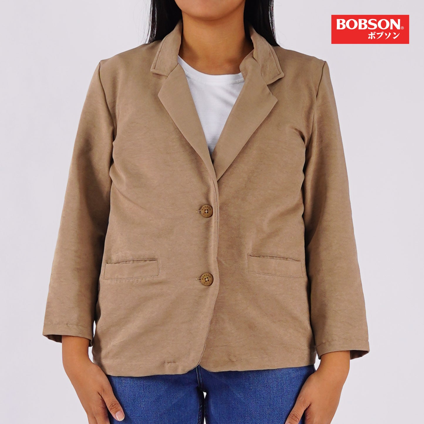 Bobson Japanese Ladies Basic Jacket Regular Fit 158454 (Light Brown)