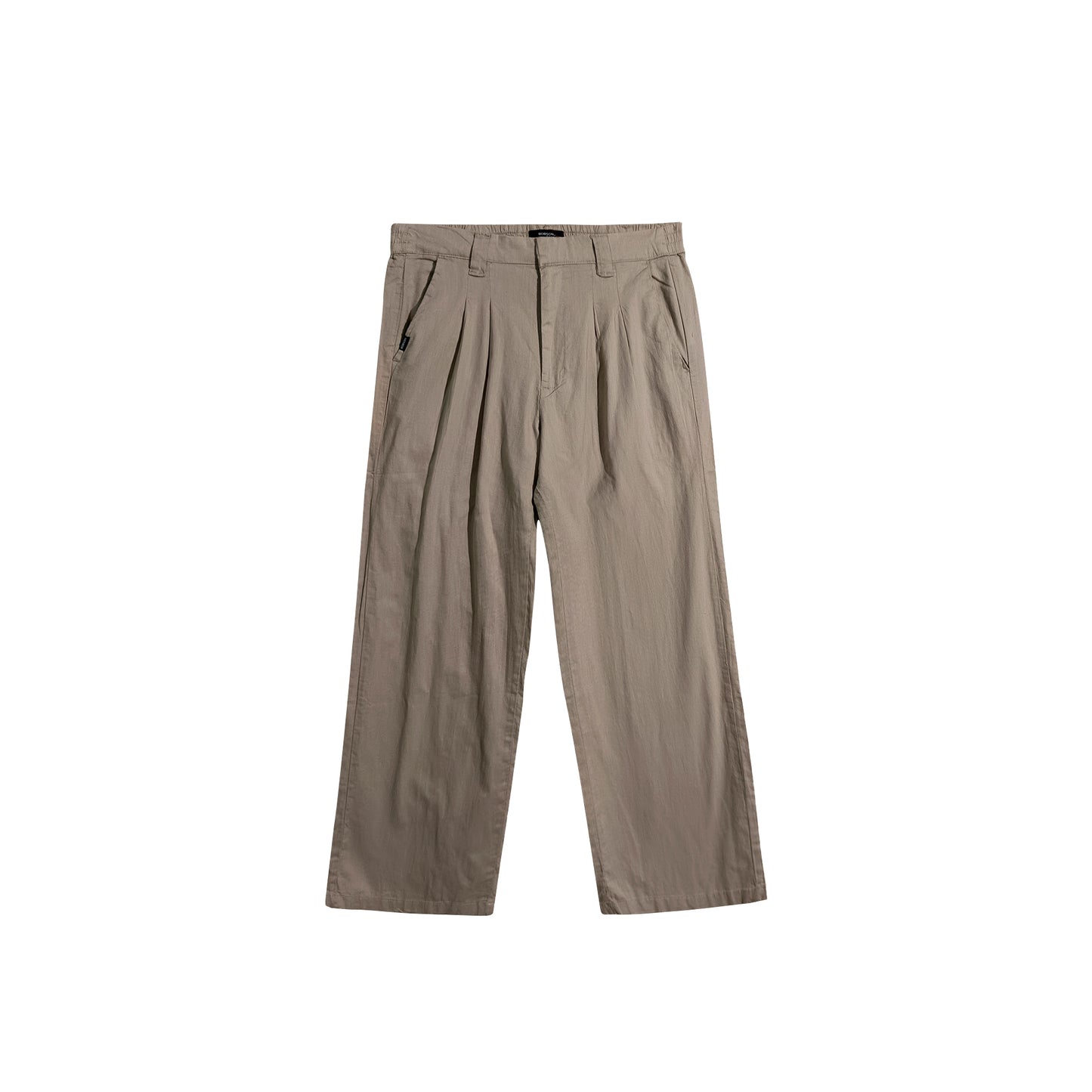 Bobson Japanese Ladies Basic Non-Denim Wide Leg Pants 176330 (Light Beige)
