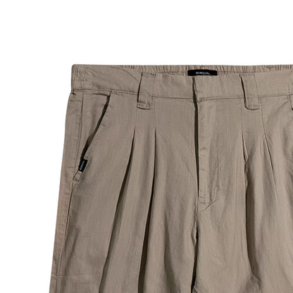 Bobson Japanese Ladies Basic Non-Denim Wide Leg Pants 176330 (Light Beige)