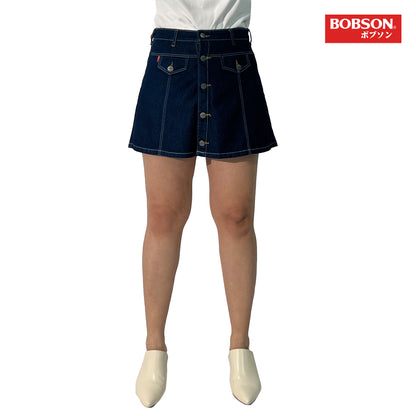 Bobson Japanese Ladies Basic Denim Skort 175966 (Dark Shade)