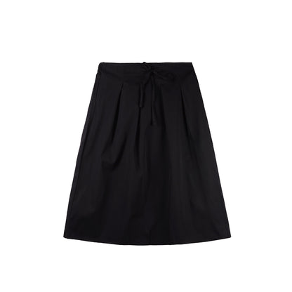 Bobson Japanese Ladies Basic Non-Denim Long Skirt 180658 (Black)