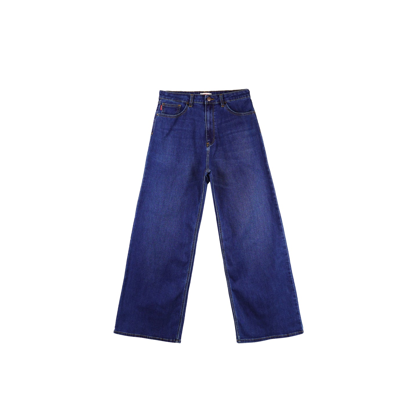 Bobson Japanese Ladies Basic Denim Pants Sailor Jeans 176554 (Medium Shade)