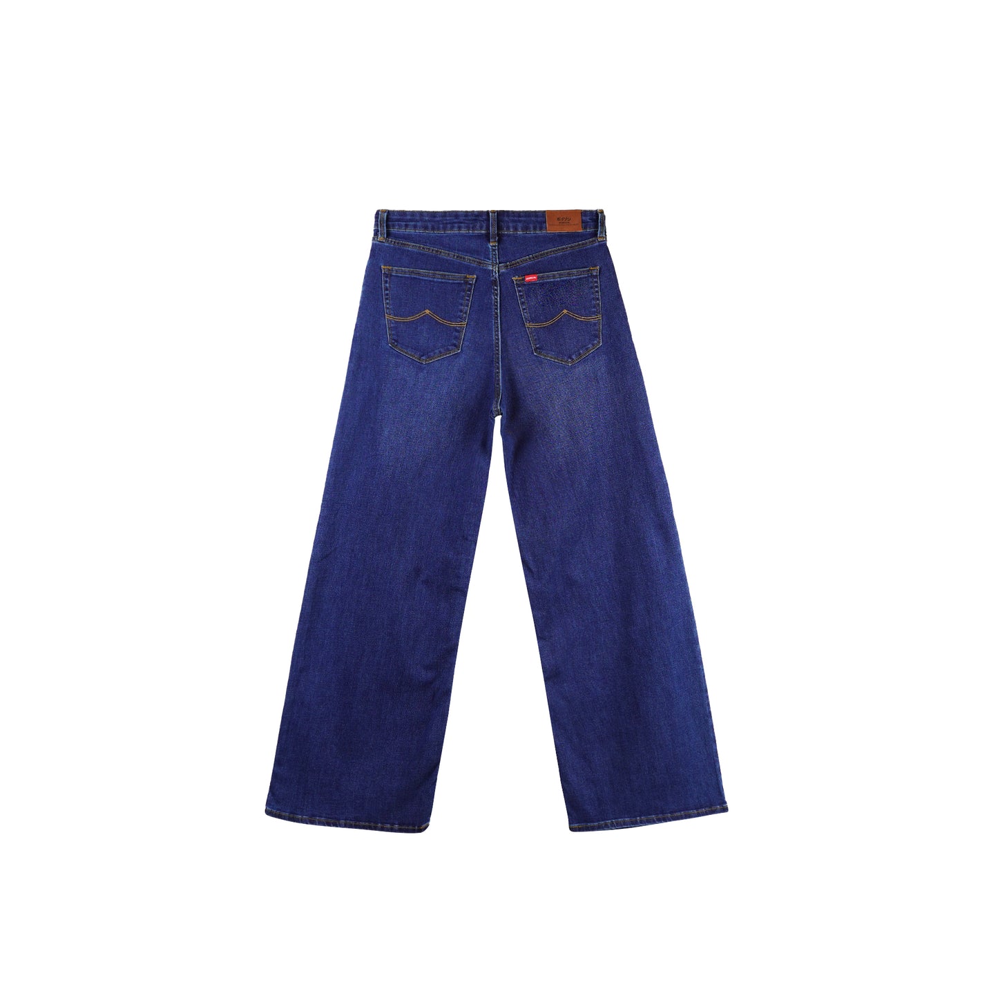 Bobson Japanese Ladies Basic Denim Pants Sailor Jeans 176554 (Medium Shade)