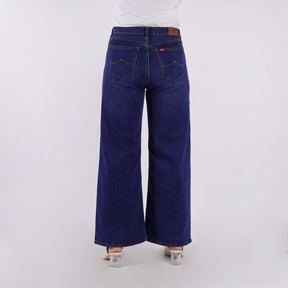 Bobson Japanese Ladies Basic Denim Pants Sailor Jeans 176554 (Medium Shade)