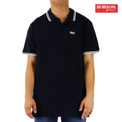 Bobson Japanese Men's Basic Collared Shirt Slim Fit 175914-U (Black)