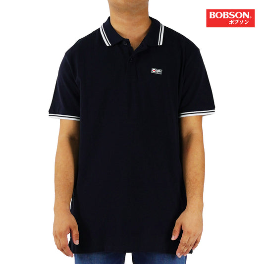 Bobson Japanese Men's Basic Collared Shirt Slim Fit 175914-U (Black)