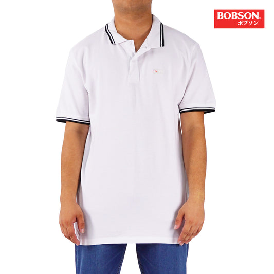 Bobson Japanese Men's Basic Collared Shirt Slim Fit 175914-U (White)