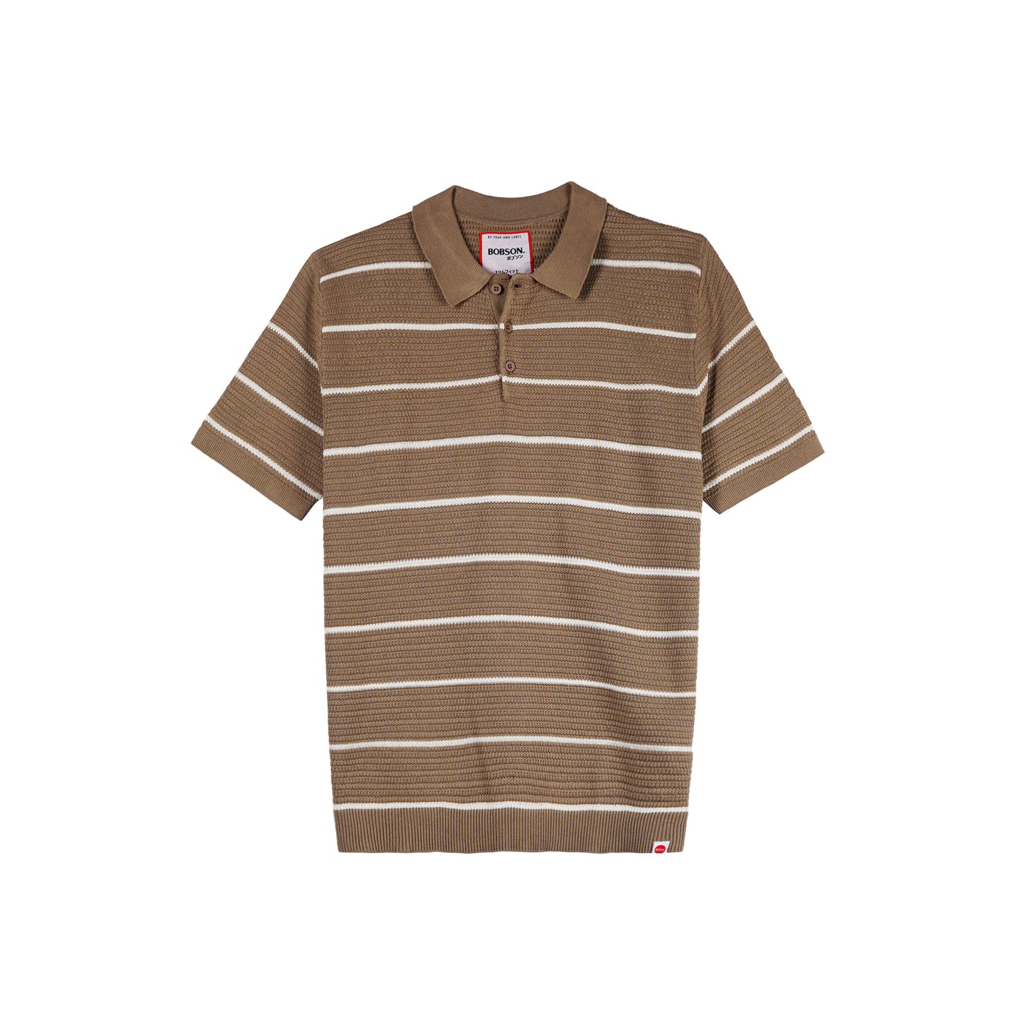 Bobson Japanese Men's Basic Collared Shirt Regular Fit 183483 (Light Brown)