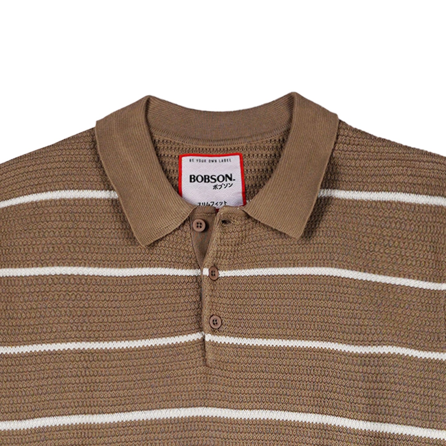 Bobson Japanese Men's Basic Collared Shirt Regular Fit 183483 (Light Brown)