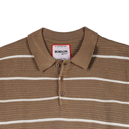 Bobson Japanese Men's Basic Collared Shirt Regular Fit 183483 (Light Brown)