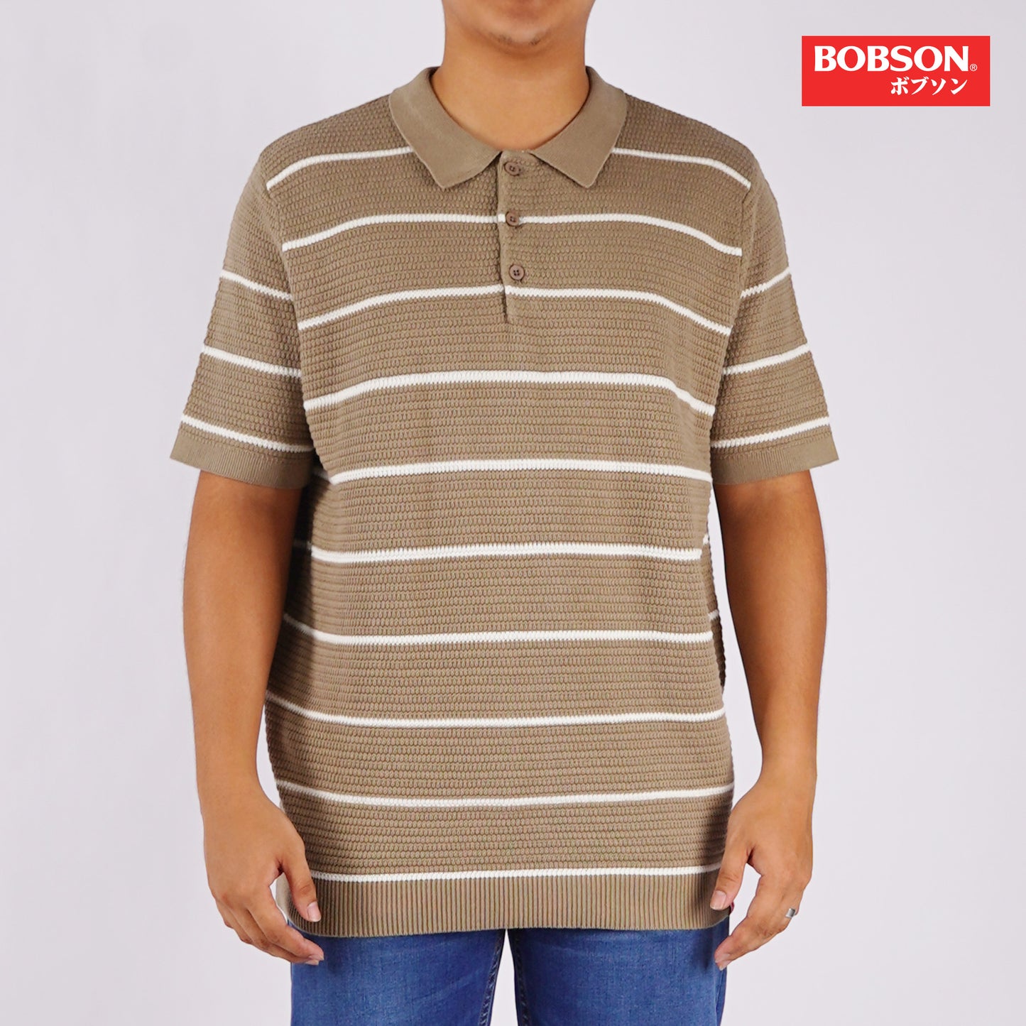 Bobson Japanese Men's Basic Collared Shirt Regular Fit 183483 (Light Brown)