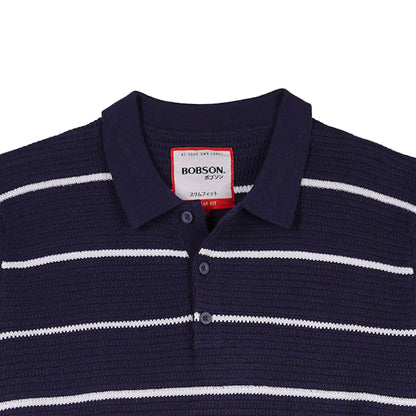 Bobson Japanese Men's Basic Collared Shirt Regular Fit 183483 (Navy)