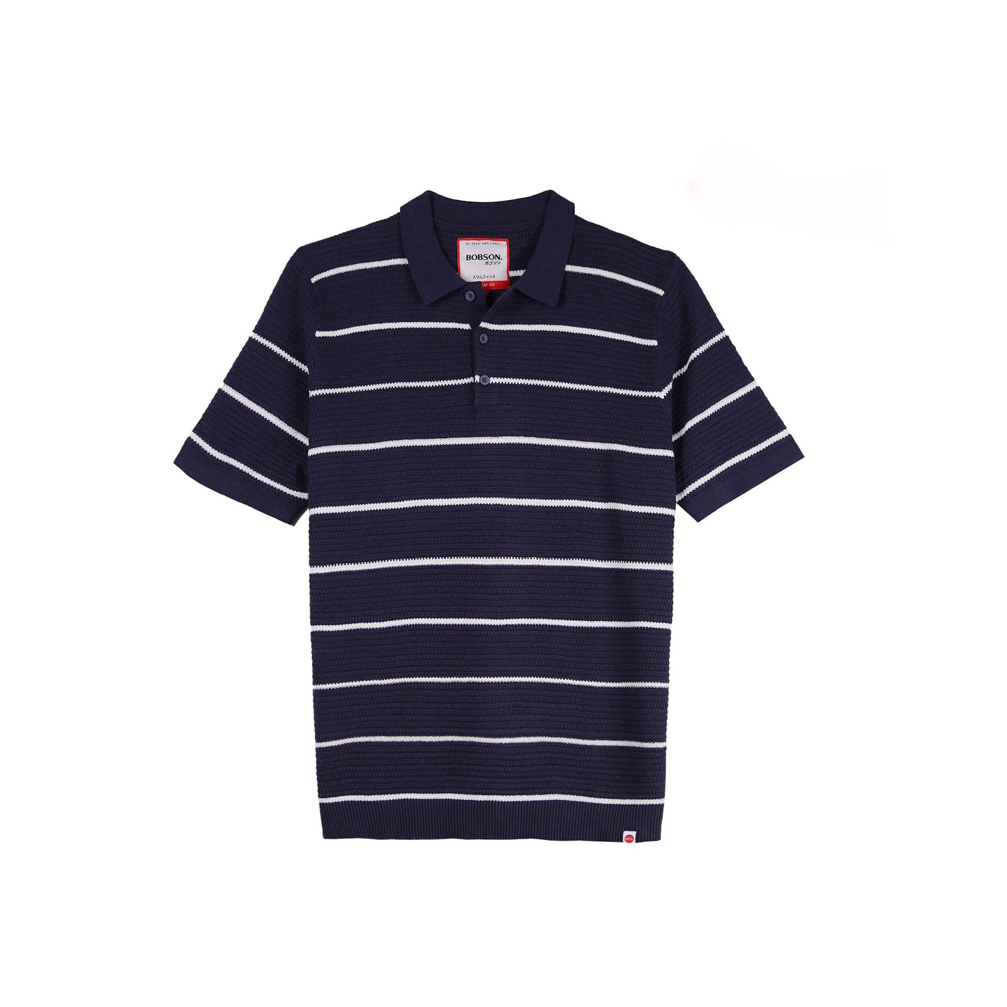 Bobson Japanese Men's Basic Collared Shirt Regular Fit 183483 (Navy)