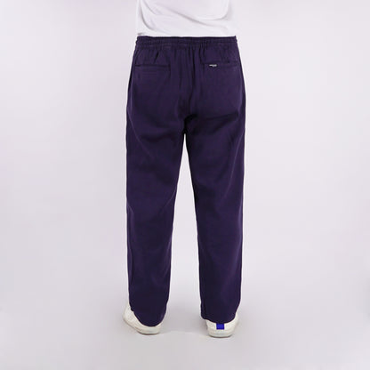 Bobson Japanese Men's Basic Non-Denim Trouser Pants Mid Waist 176076 (Navy)