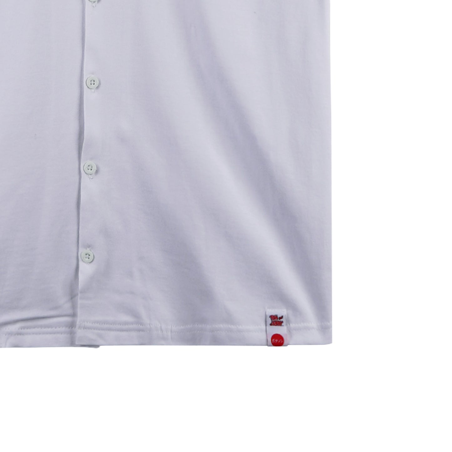 Bobson Japanese X Tom and Jerry Men's Basic Woven Shirt Comfort Fit 168188 (White)