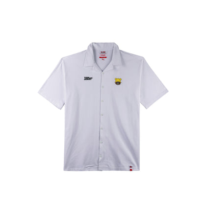 Bobson Japanese X Tom and Jerry Men's Basic Woven Shirt Comfort Fit 168188 (White)