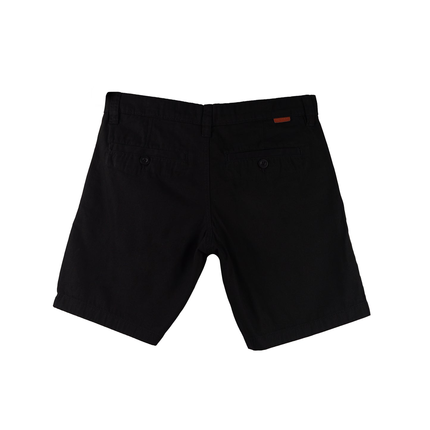 Bobson Japanese Men's Basic Non-Denim Tapered Short Mid Waist 176741 (Black)