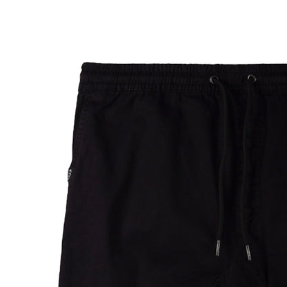 Bobson Japanese Men's Basic Non-Denim Jogger Pants Mid Waist 176562 (Black)