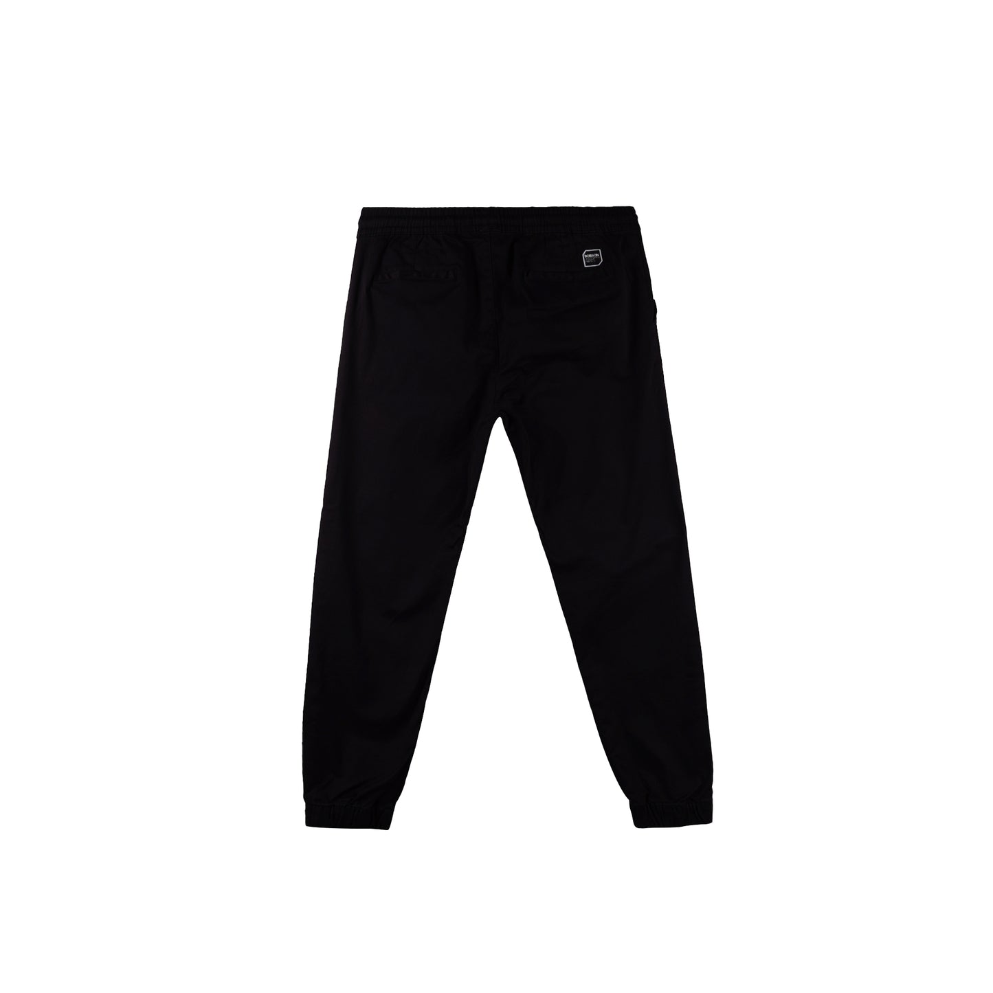 Bobson Japanese Men's Basic Non-Denim Jogger Pants Mid Waist 176562 (Black)