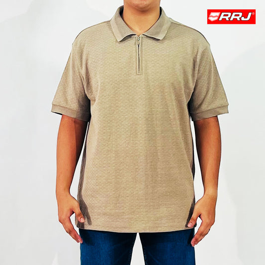 RRJ Men's Basic Collared Shirt Comfort Fitting 169622 (Taupe)
