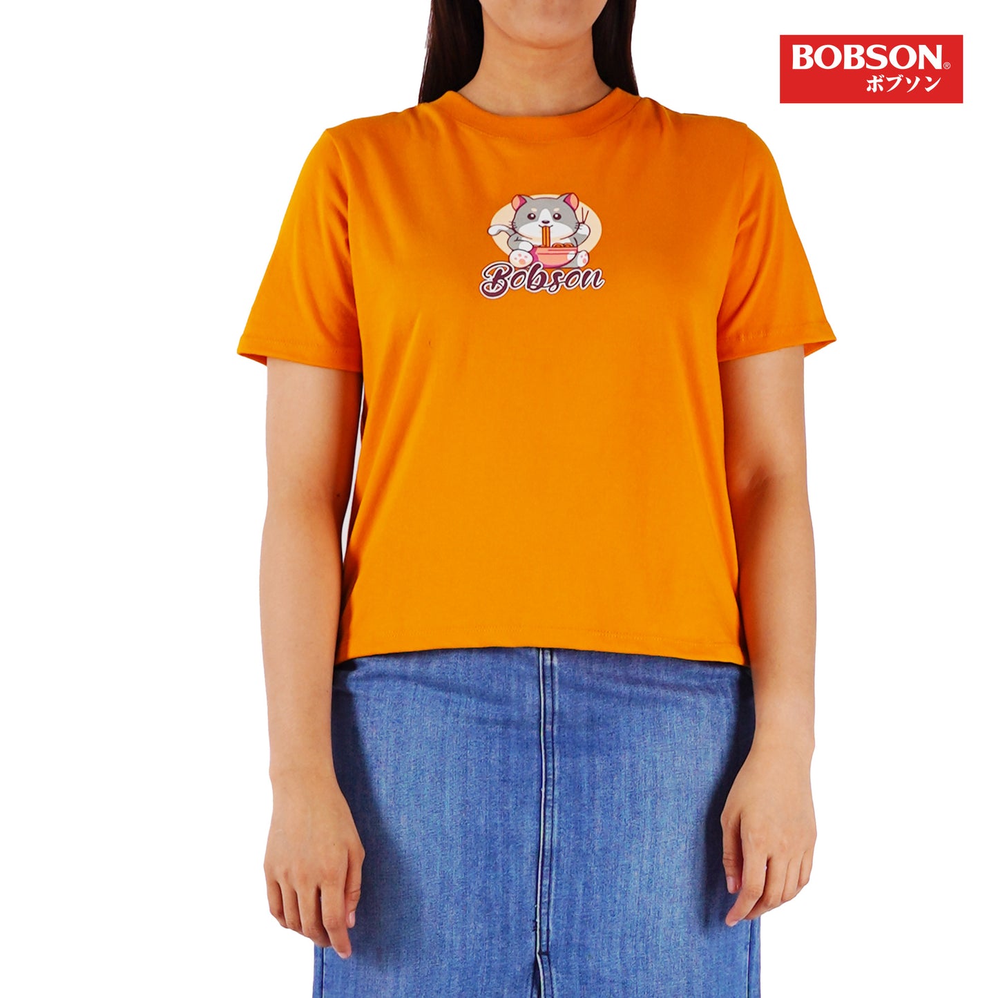 Bobson Japanese Ladies Basic Tees Boxy Fit 175409-U (Yellow Gold)
