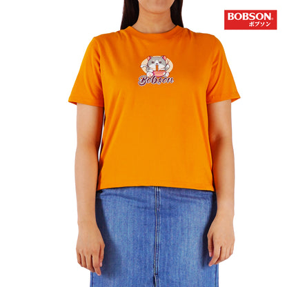 Bobson Japanese Ladies Basic Tees Boxy Fit 175409-U (Yellow Gold)