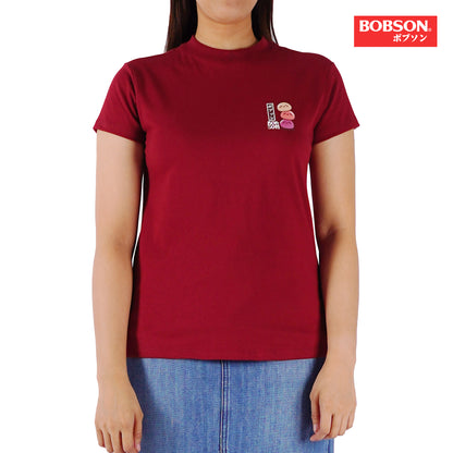 Bobson Japanese Ladies Basic Tees Regular Fit 175415-U (Maroon)