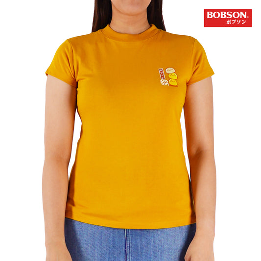 Bobson Japanese Ladies Basic Tees Regular Fit 175415-U (Yellow Gold)