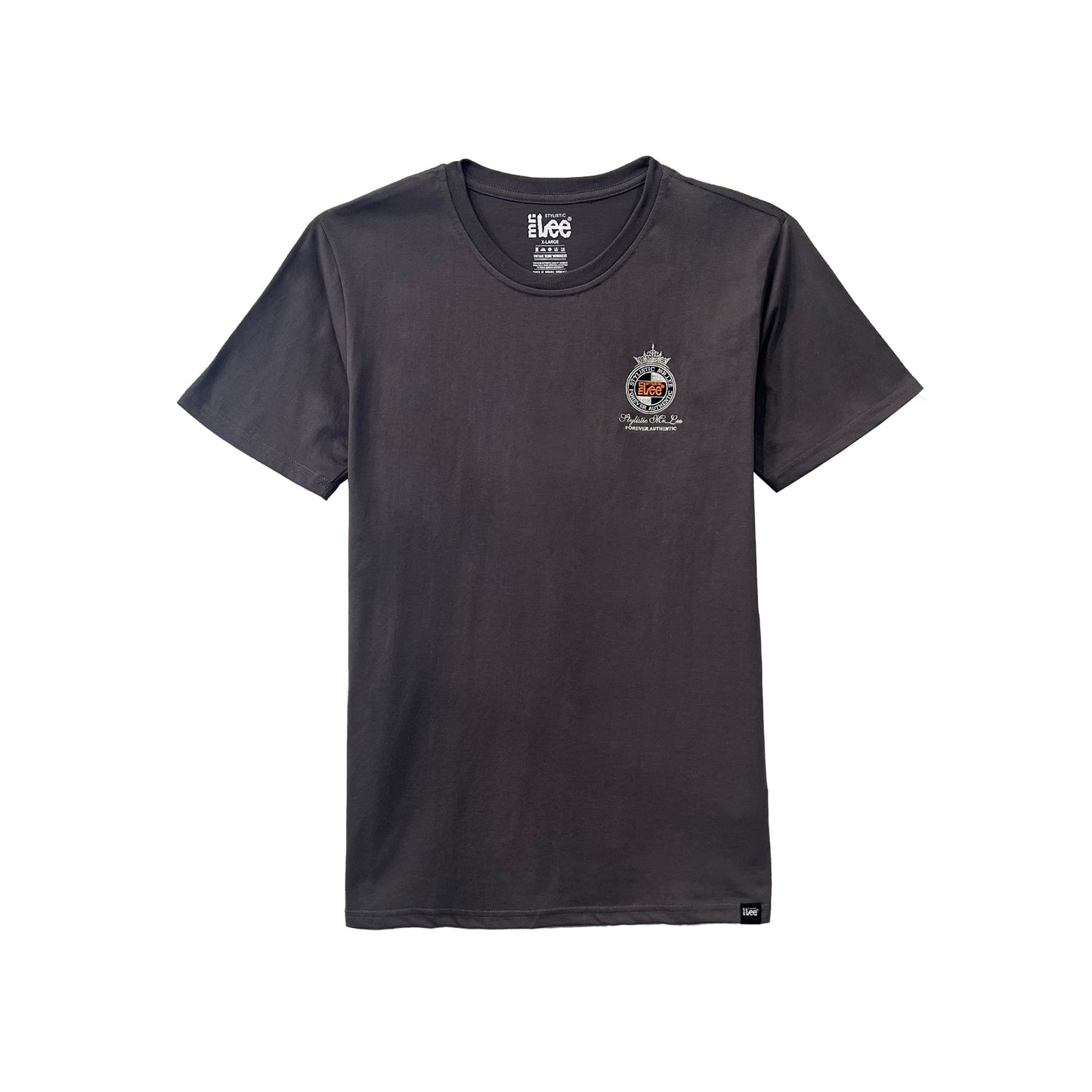Stylistic Mr. Lee Men's Basic Tees Semi Body Fit 175094-U (Dark Gray)