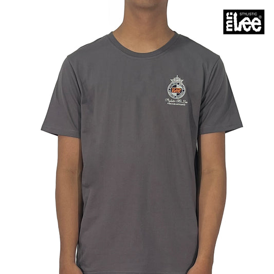 Stylistic Mr. Lee Men's Basic Tees Semi Body Fit 175094-U (Dark Gray)