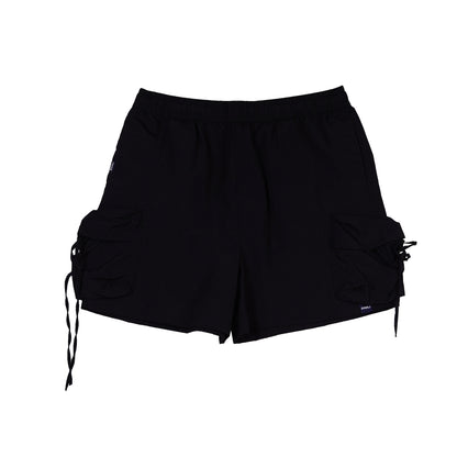 RRJ Ladies Basic Non-Denim Cargo Shorts 180580 (Black)