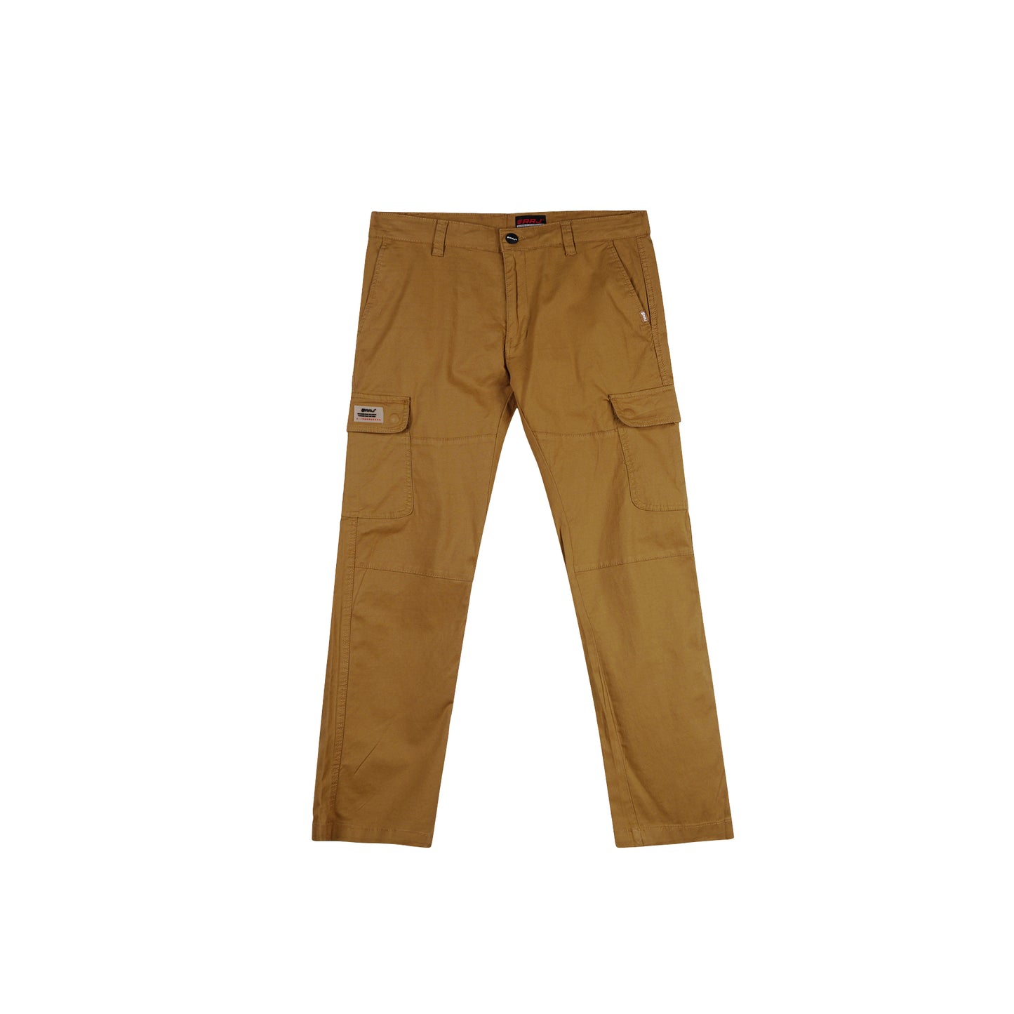 RRJ Men's Basic Non-Denim Cargo Pants Mid-Rise Fitting 176849 (Brown)