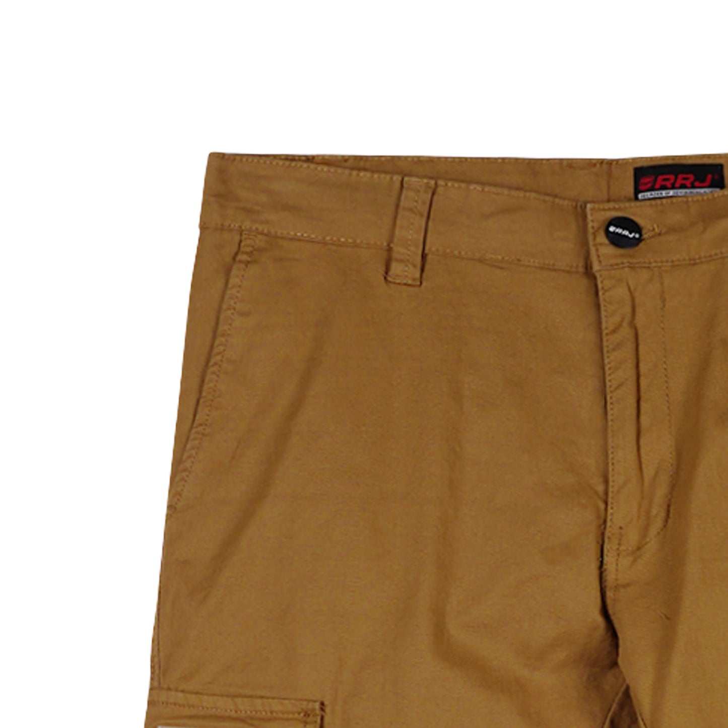 RRJ Men's Basic Non-Denim Cargo Pants Mid-Rise Fitting 176849 (Brown)