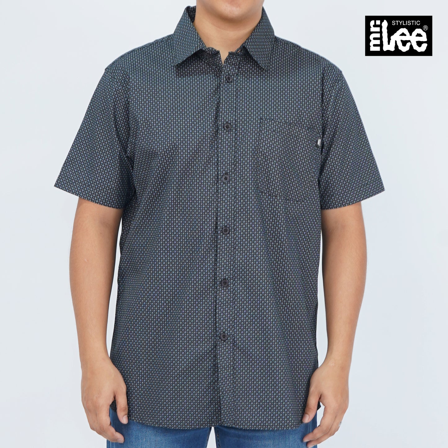Stylistic Mr. Lee Men's Basic Woven Shirt Semi Body Fit 168908 (Navy)