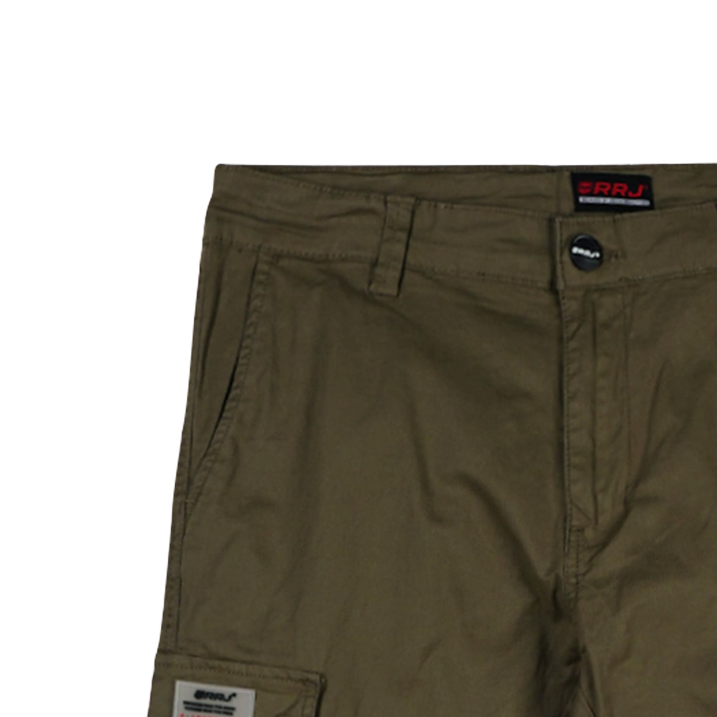 RRJ Men's Basic Non-Denim Cargo Pants Mid-Rise Fitting 176838 (Olive)