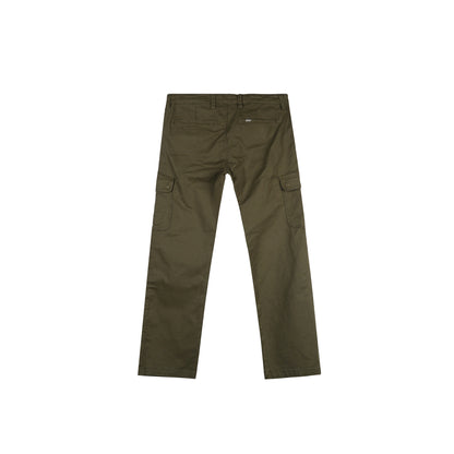 RRJ Men's Basic Non-Denim Cargo Pants Mid-Rise Fitting 176838 (Olive)