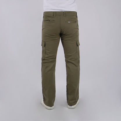 RRJ Men's Basic Non-Denim Cargo Pants Mid-Rise Fitting 176838 (Olive)