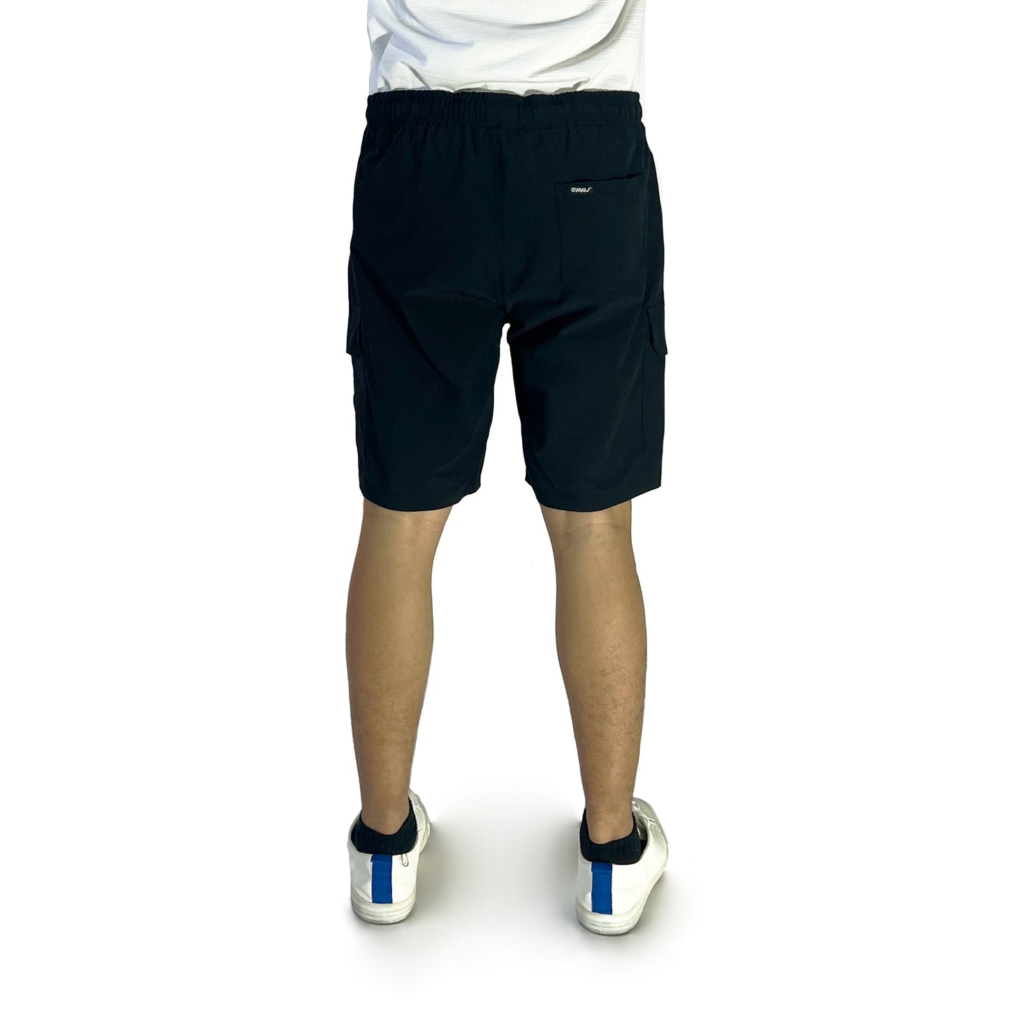 RRJ Men's Basic Non-Denim Cargo Short Mid-Rise 179818 (Black)