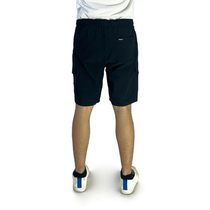 RRJ Men's Basic Non-Denim Cargo Short Mid-Rise 179818 (Black)
