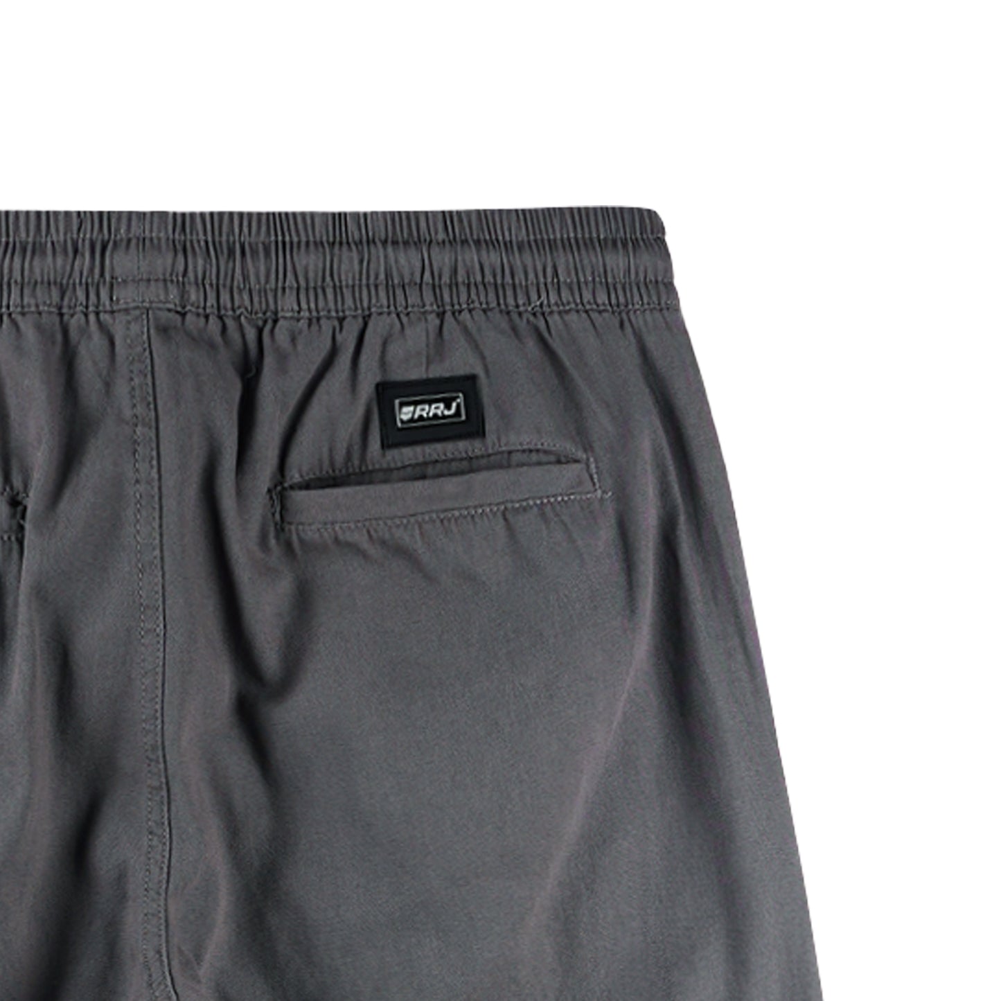 RRJ Men's Basic Non-Denim Trouser Pants Mid-Rise Fitting 176017 (Gray)