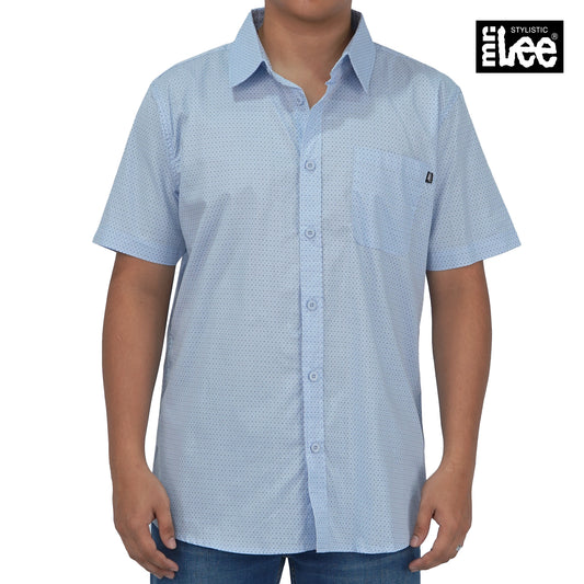Stylistic Mr. Lee Men's Basic Woven Shirt Semi Body Fit 168889 (Light Blue)
