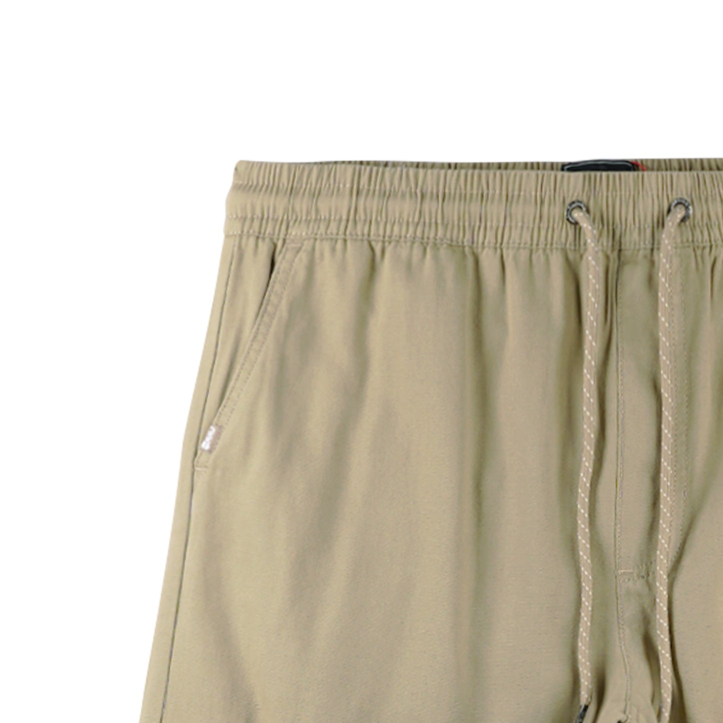 RRJ Men's Basic Non-Denim Trouser Pants Mid-Rise Fitting 176017 (Khaki)