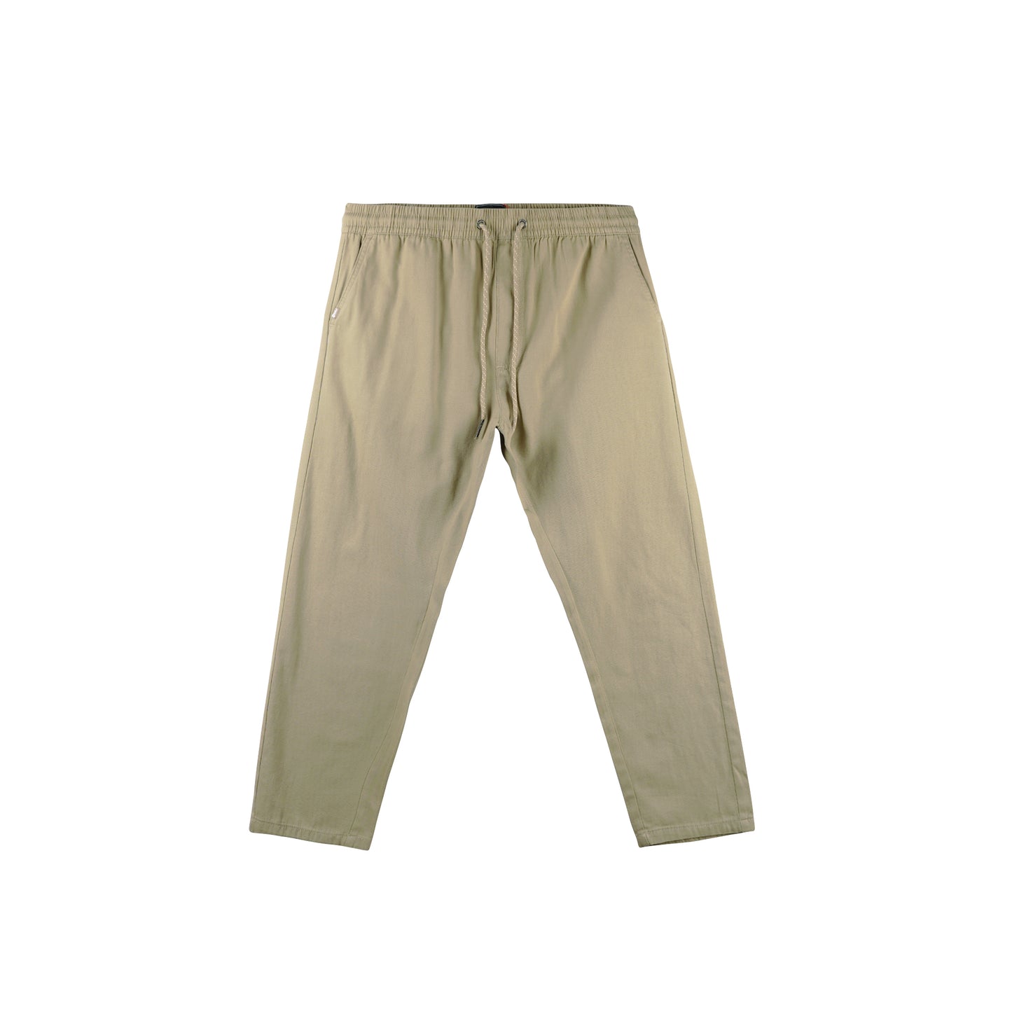 RRJ Men's Basic Non-Denim Trouser Pants Mid-Rise Fitting 176017 (Khaki)