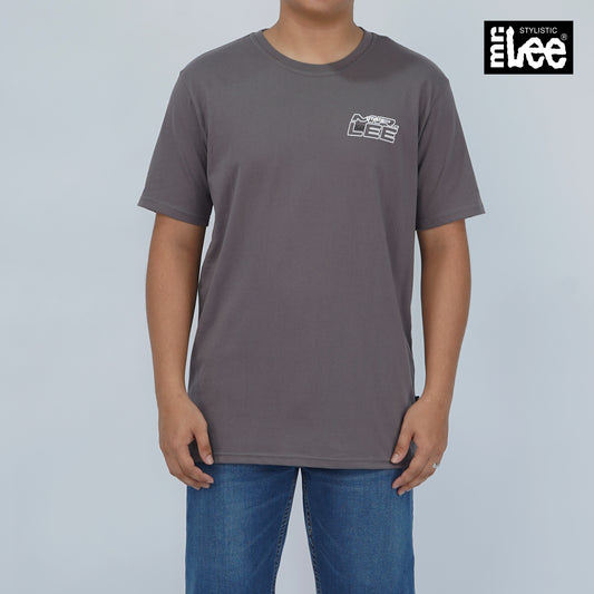Stylistic Mr. Lee Men's Basic Tees Semi Body Fit 176953-U (Dark Gray)
