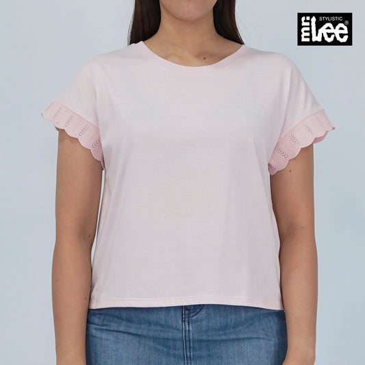 Stylistic Mr. Lee Ladies Basic Tees Relaxed Fit 157096-U (Pink)